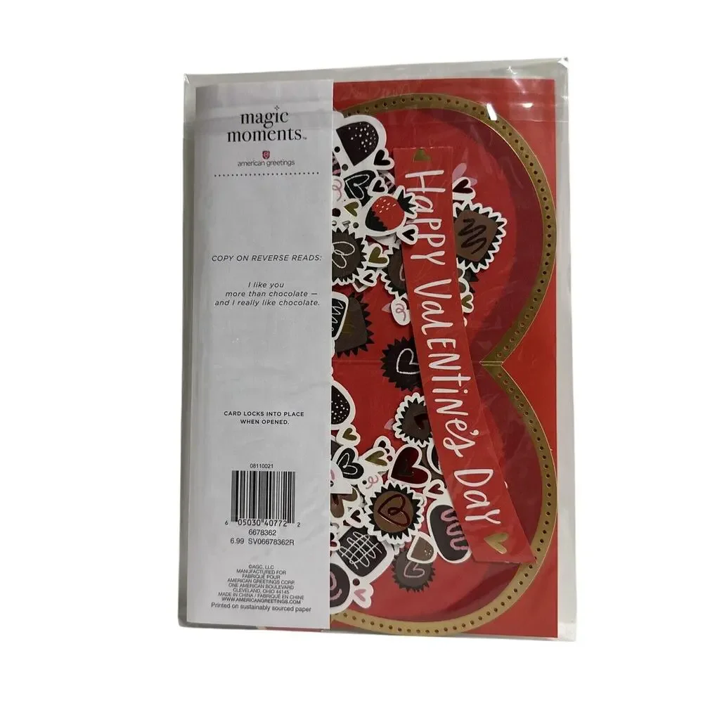 American Greetings Magic Moments Displayable Pop-Up Valentines Day Card Lot of 3